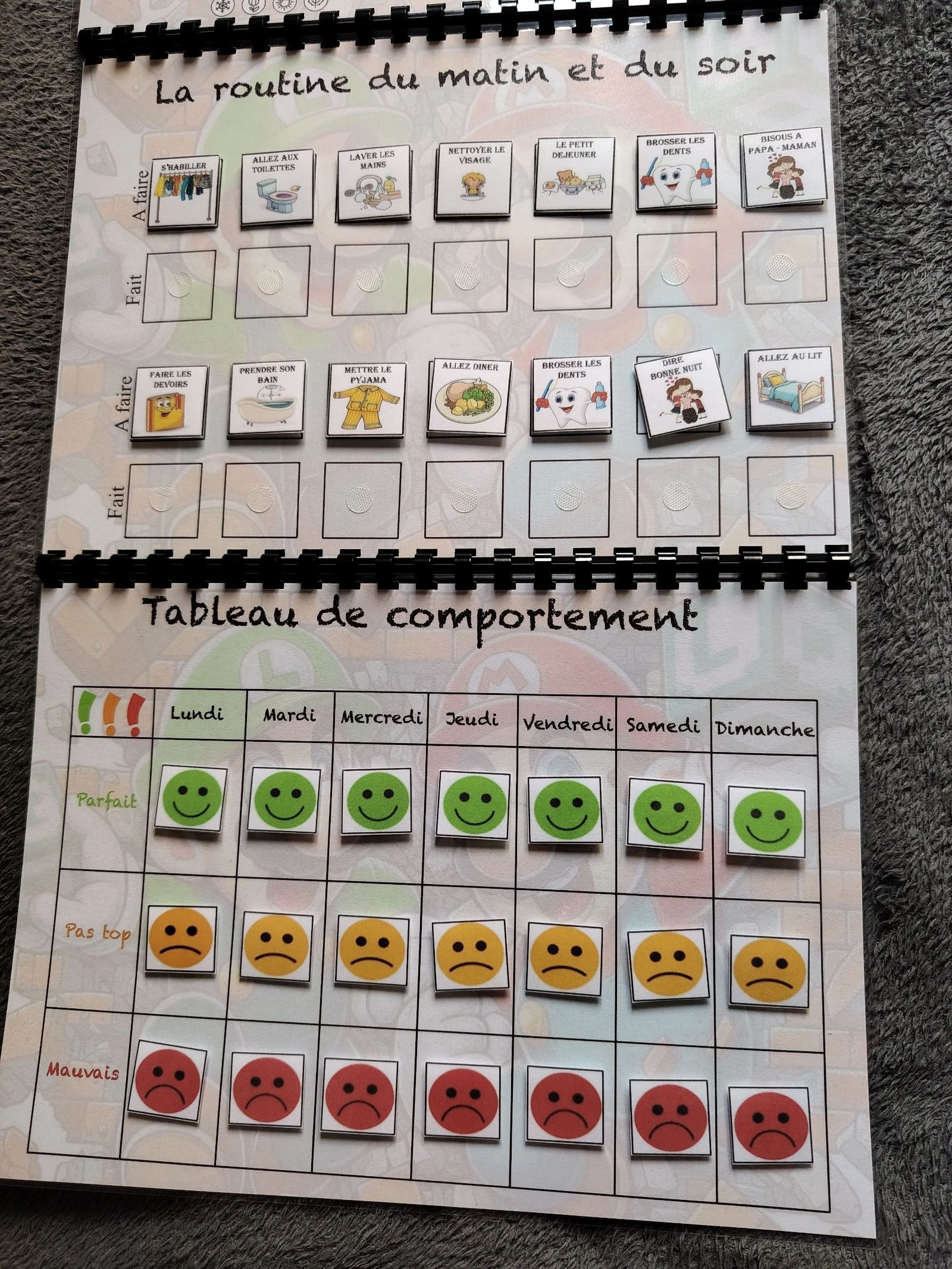 Trio Mario le calendrier plus routine plus comportement  – photo 3